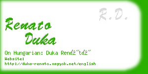 renato duka business card